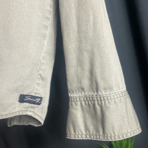 Seven Men's Long Sleeve Military Style Cargo Tactical Work Shirt - Picture 3 of 10